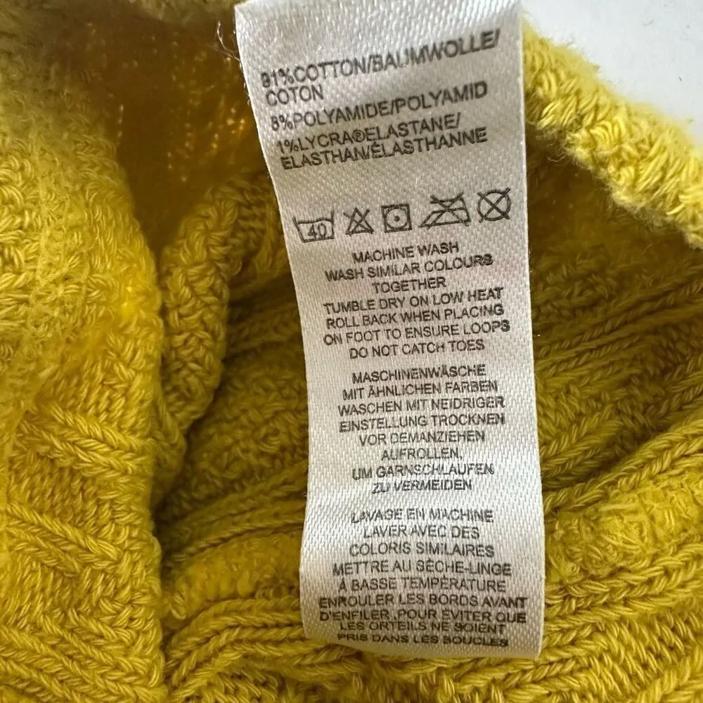 Mini Boden Girls Footless Tights size 5-6 Mustard